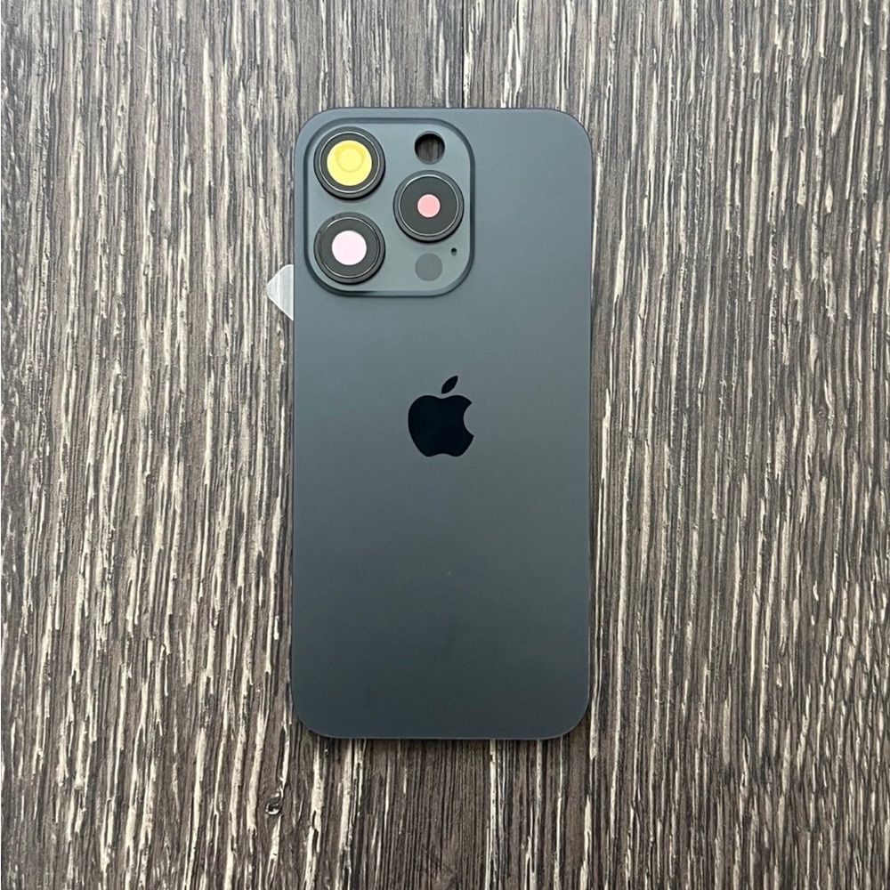 iPhone 15 Pro Back Glass Big Hole Replacement Part Assembly - Black